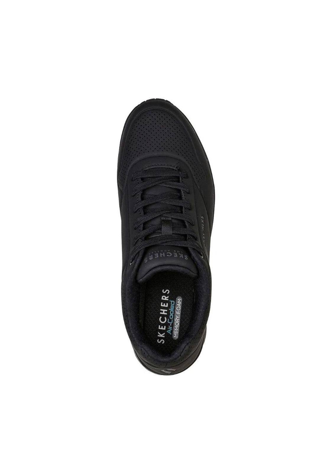 Zapatilla Hombre Uno Stand On Air Negro Skechers-2