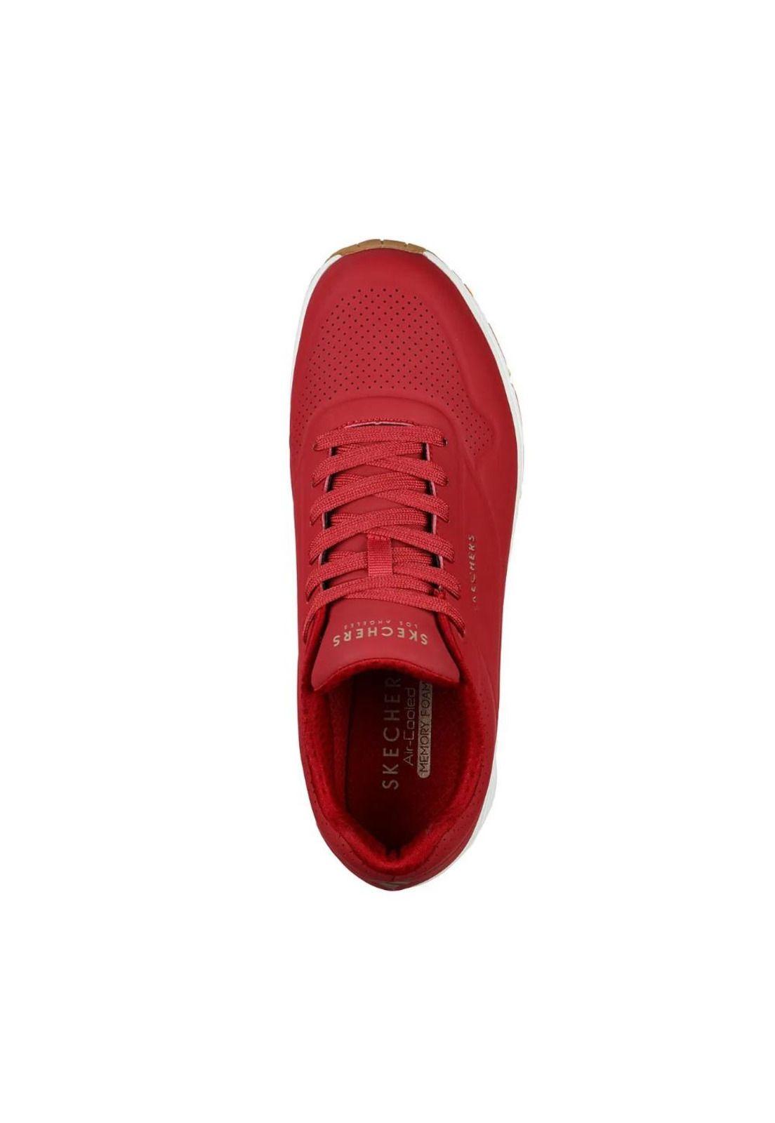Zapatilla Hombre Stand On Air Rojo Skechers-2