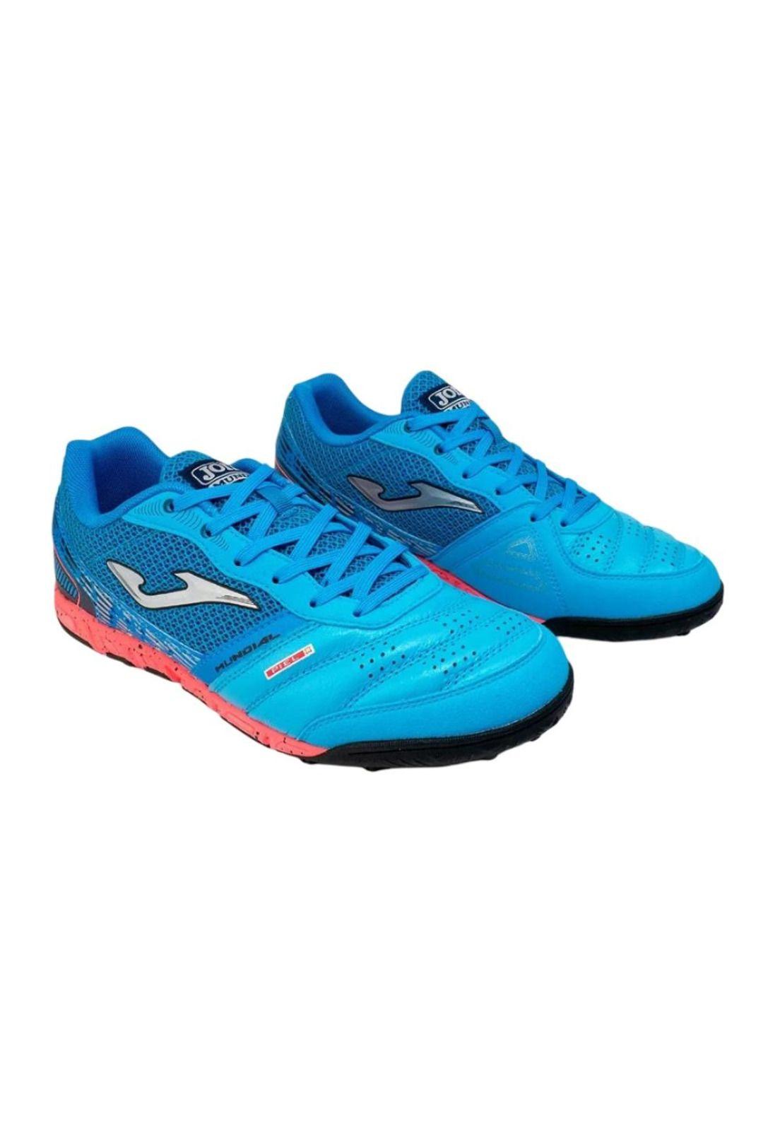 Zapatilla Fútbol Turf Hombre Mundial Azul Joma-1
