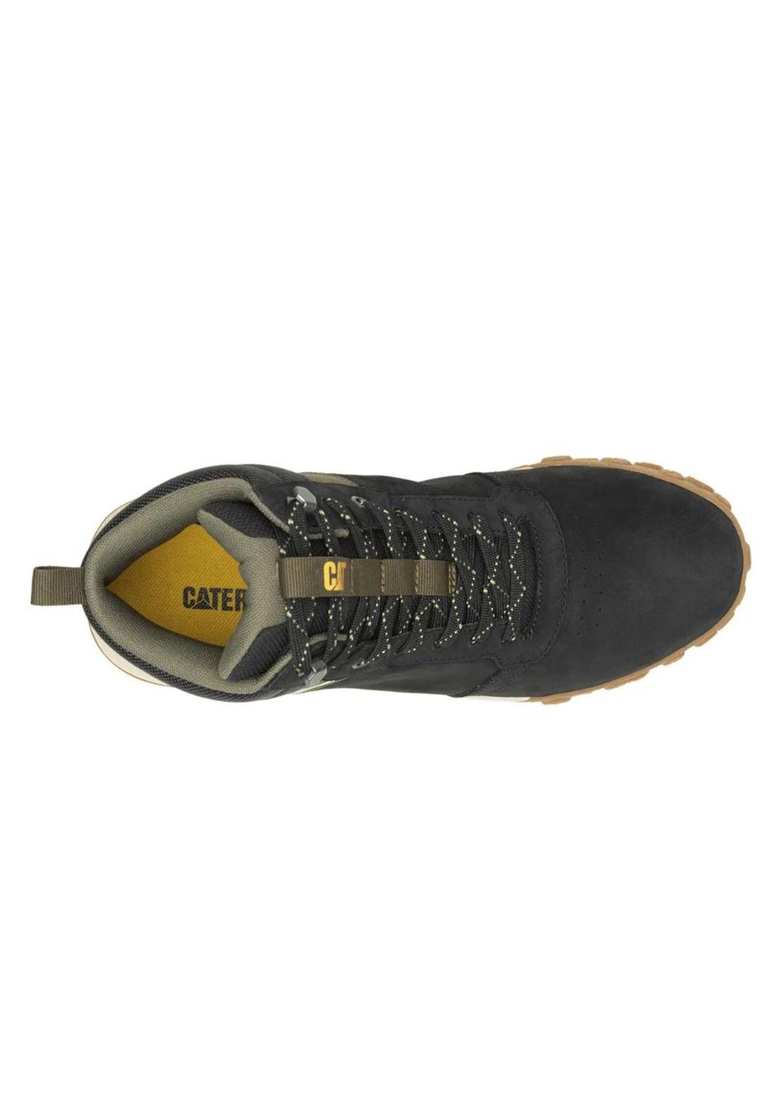 Zapatilla Hombre Hex Ready Mid Negro Cat-2