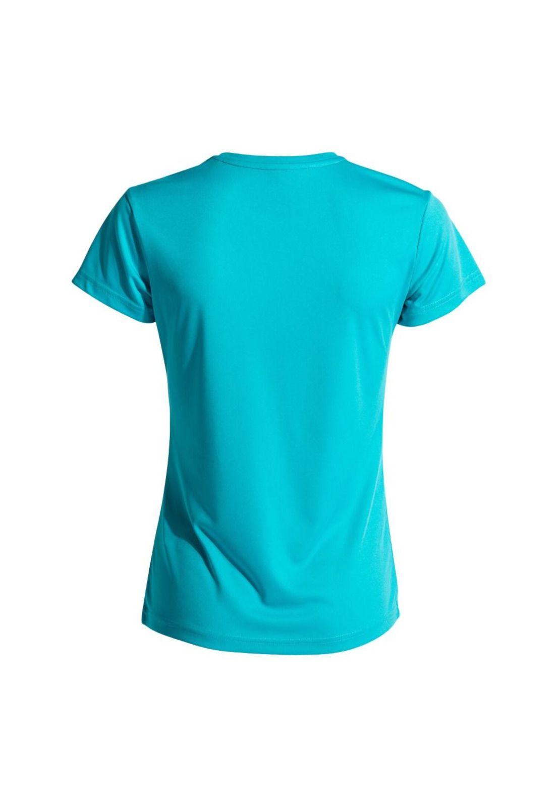 Polera Deportiva Mujer Combi Turquesa Flúor Joma-2