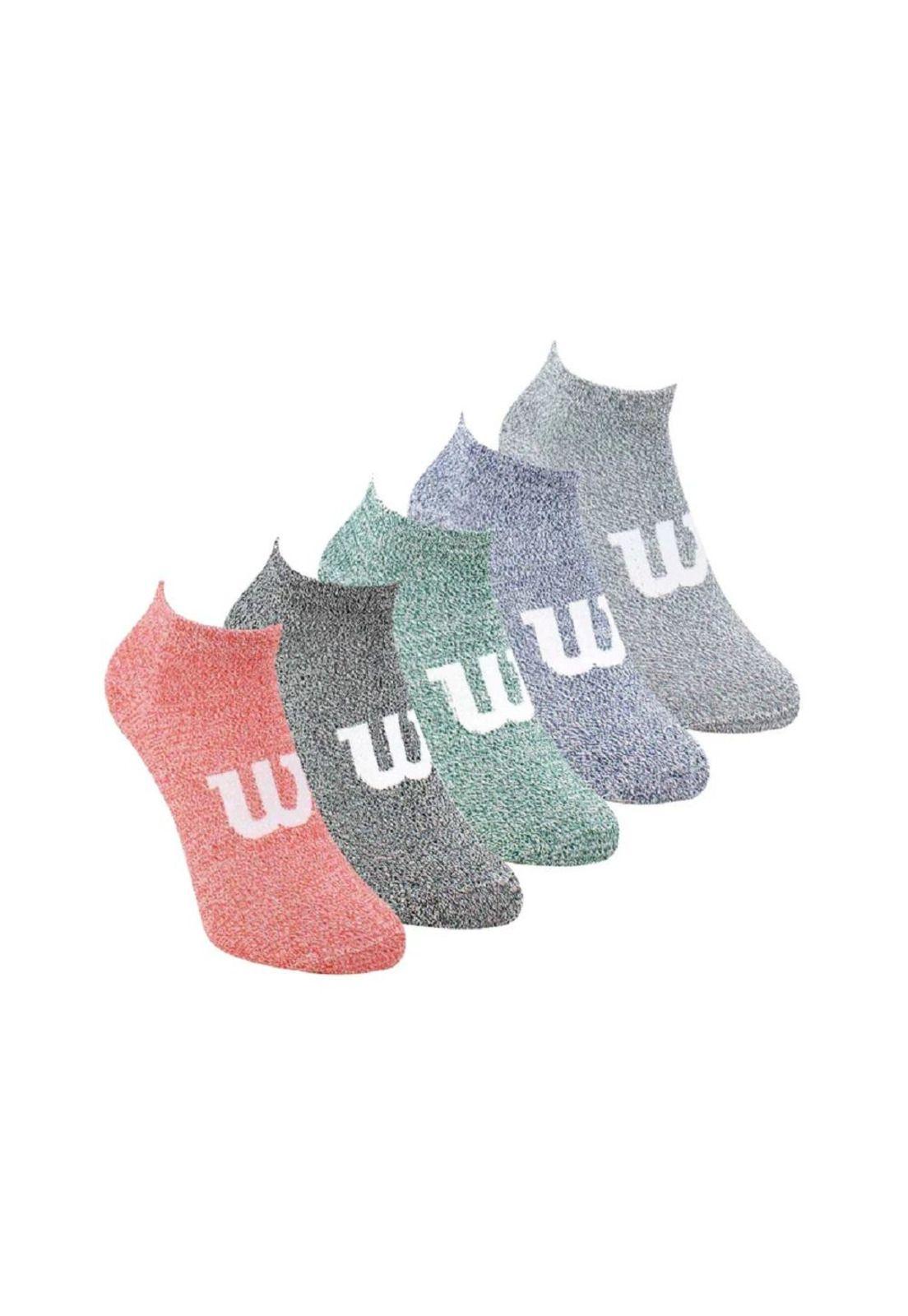 Calcetines Jaspeados Blanco Multicolor Wilson-0