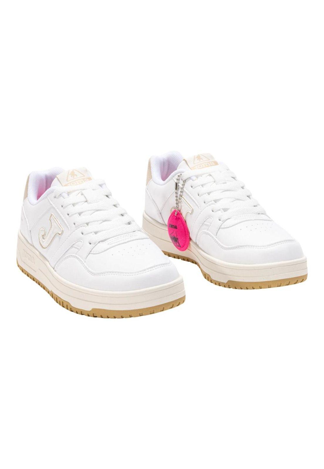 Zapatilla Urbana Mujer C. Platea Low Blanco Oro Joma-1
