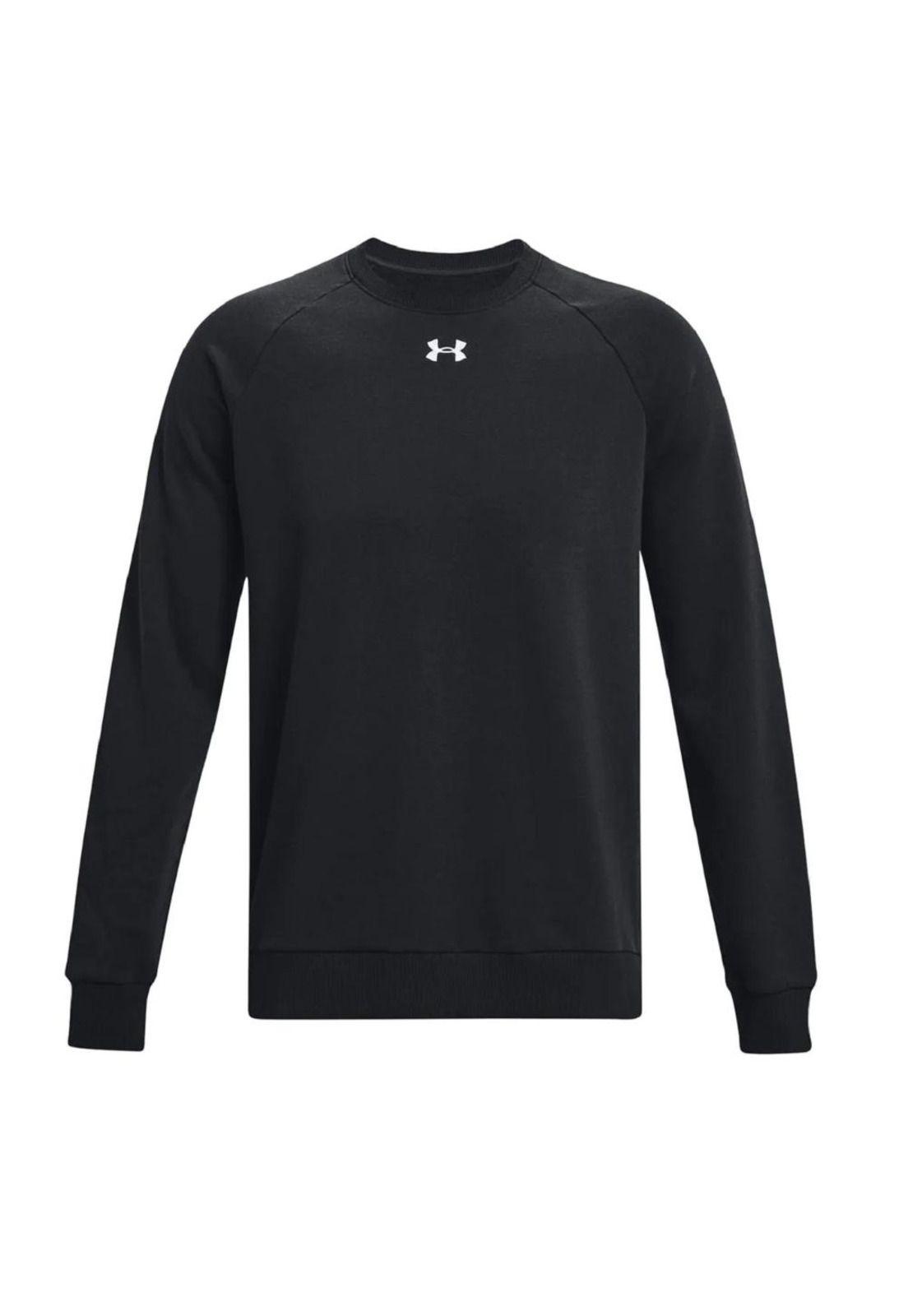 Polerón Rival Fleece Crew Negro Under Armour-0