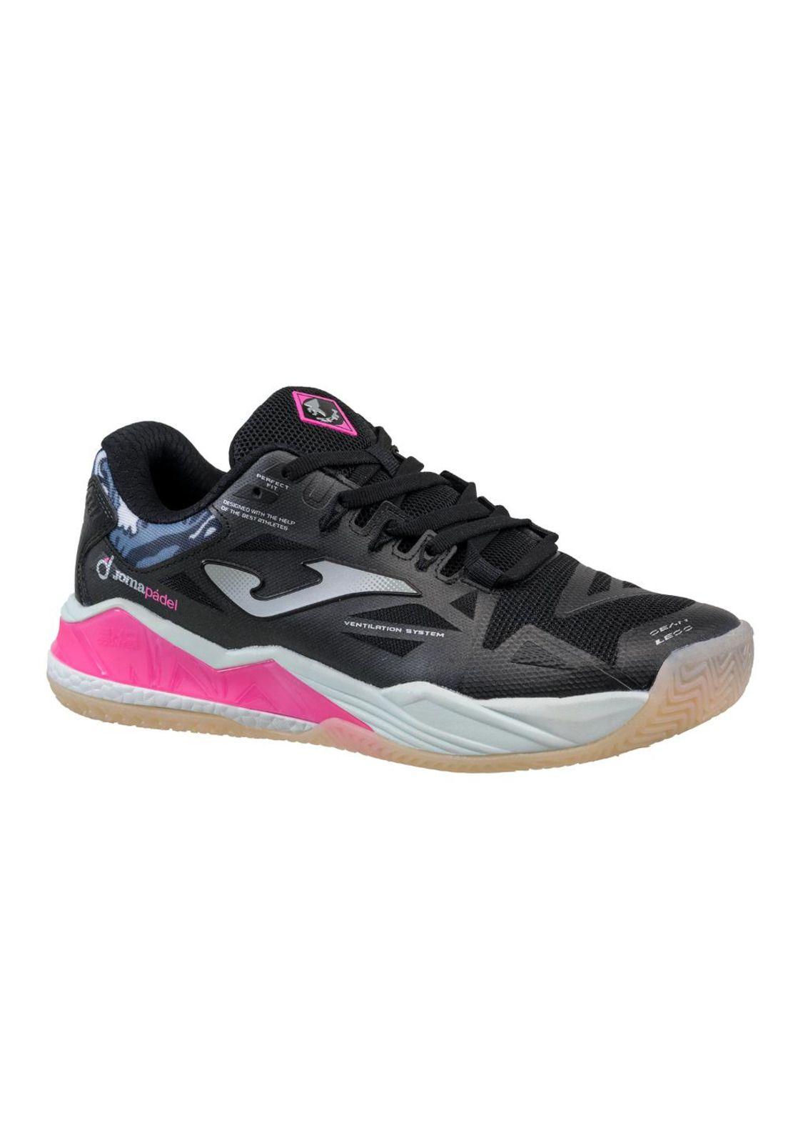 Zapatilla Pádel Mujer Spin 25 Negro Joma-1