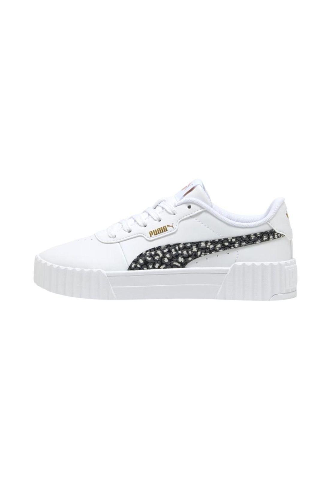 Zapatilla Mujer Carina 3.0 Animal Print Blanco Puma-0