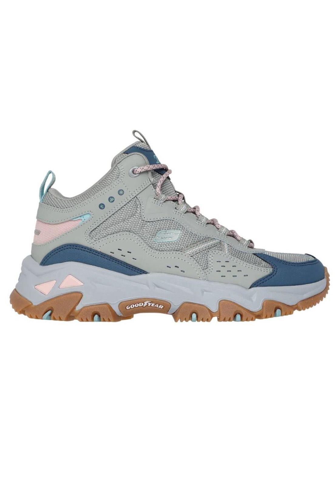 Zapatilla Mujer D'Lites Hiker Celeste Skechers-0
