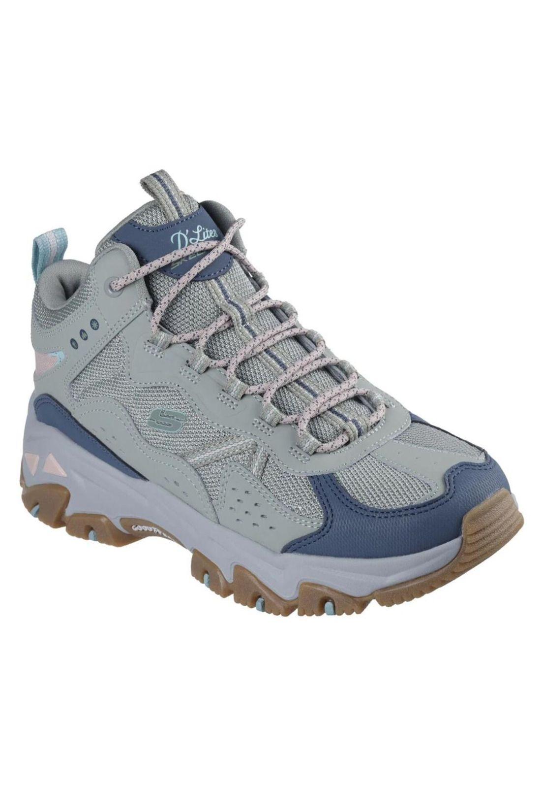 Zapatilla Mujer D'Lites Hiker Celeste Skechers-1