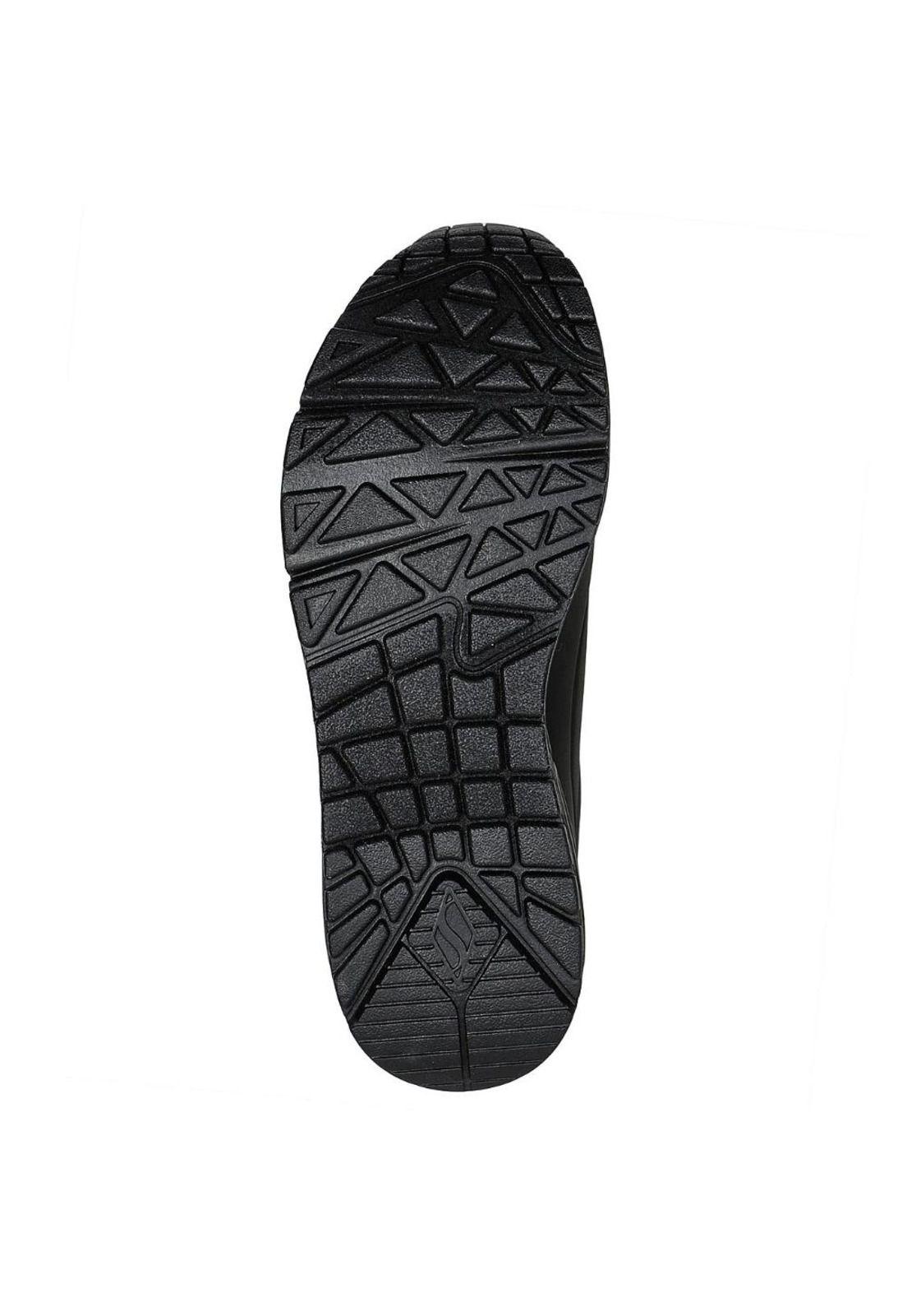 Zapatilla Mujer Uno Negro Dorado Skechers-3