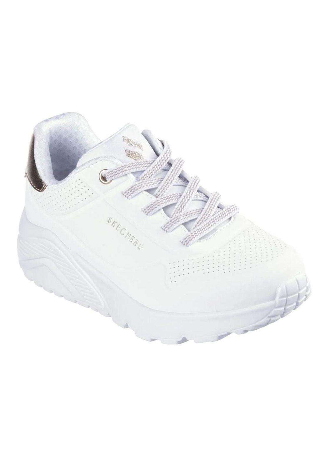Zapatilla Kids Uno Lite Blanco Oro Skechers-1