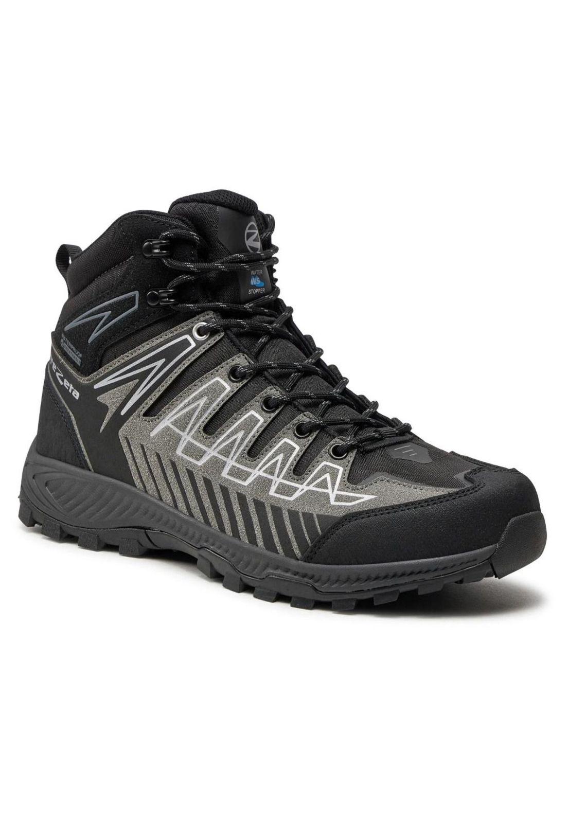 Zapatilla Waterproof Hombre Thunder Mid Negro Gris Trezeta-1