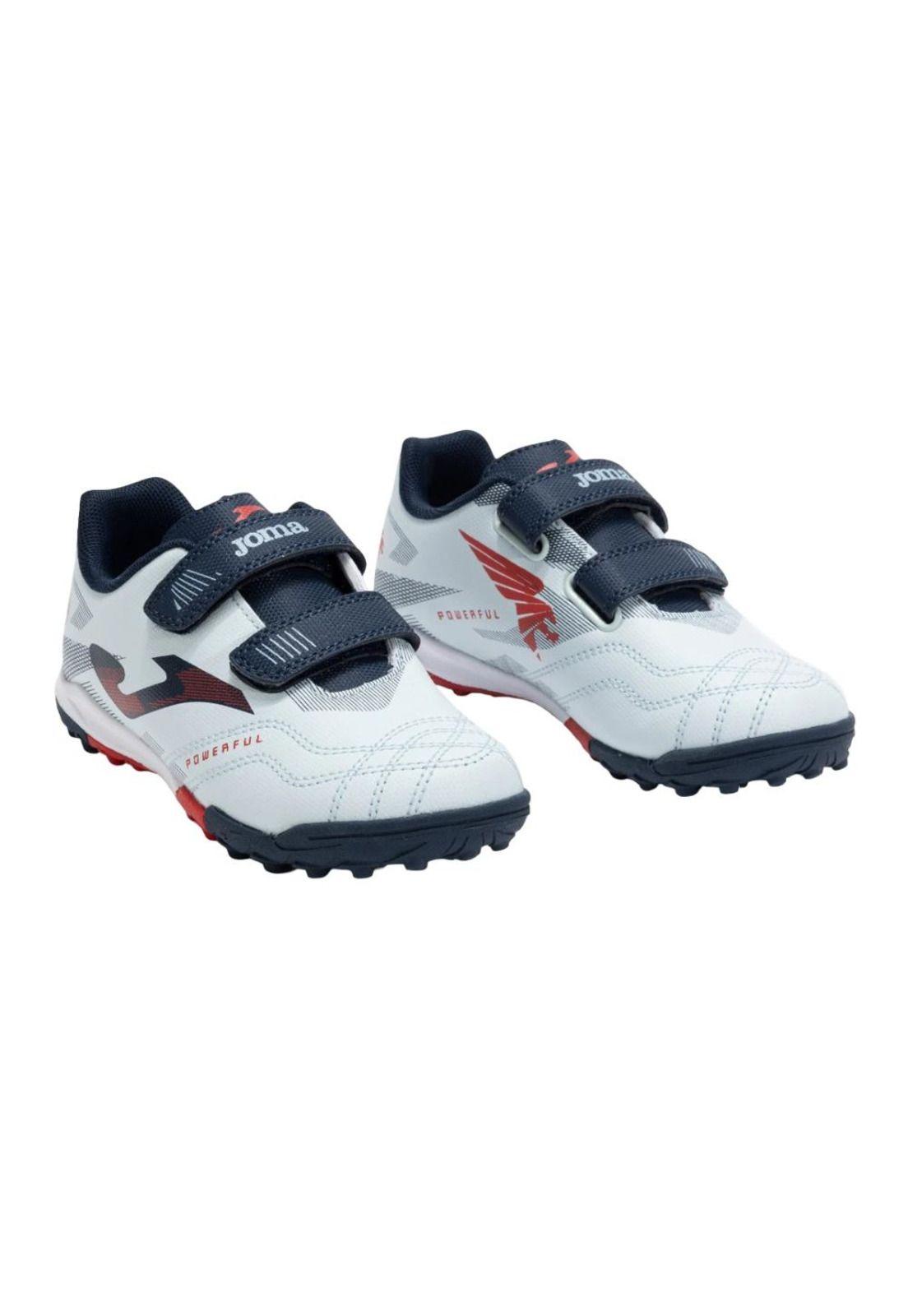 Zapatilla Fútbol Turf Kids Powerful Blanco Joma-1