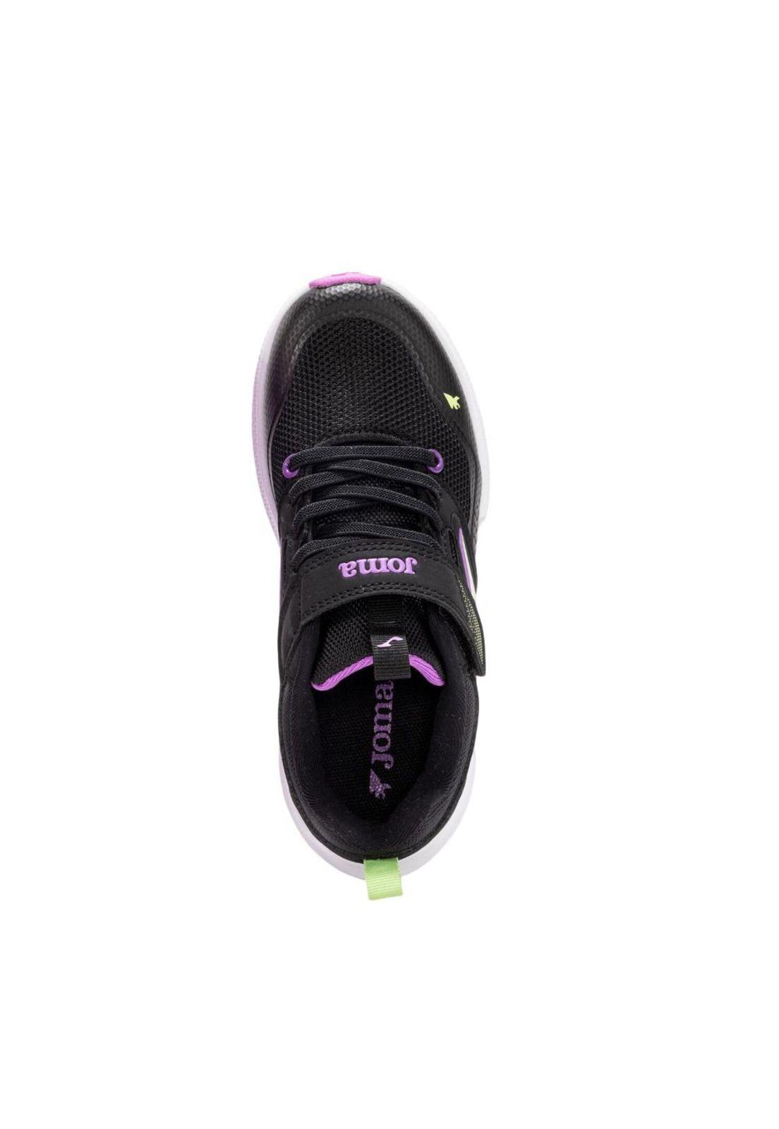 Zapatilla Running Kids Ferro Jr Negro Rosa Joma-2