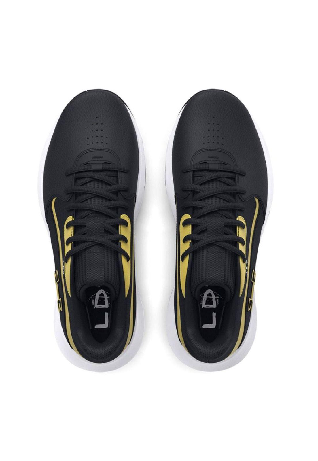 Zapatilla Basketball Kids Lockdown 7 Negro Oro Under Armour-2