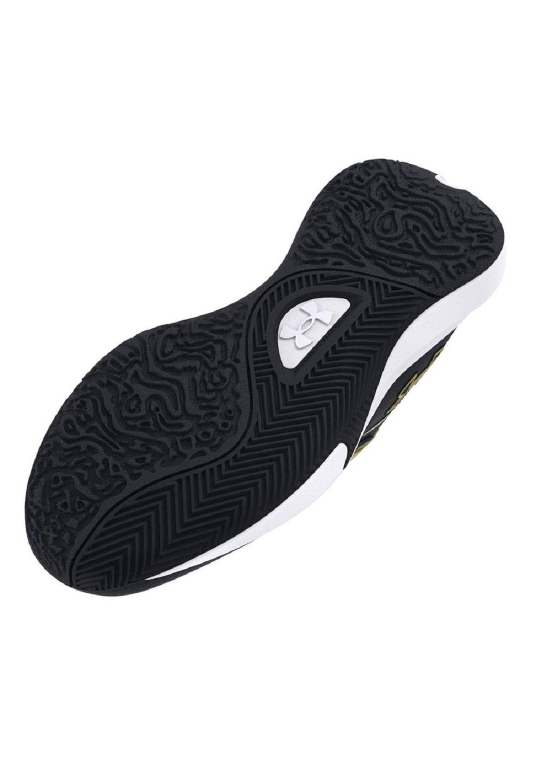 Zapatilla Basketball Kids Lockdown 7 Negro Oro Under Armour-3