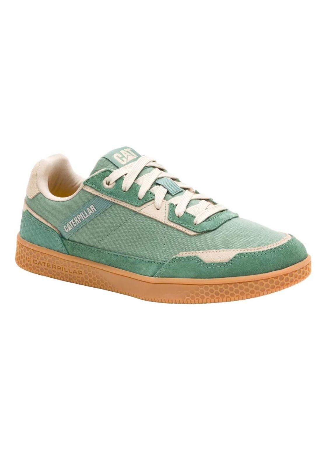 Zapatilla Hombre Pause Retro Canvas Verde Cat-1