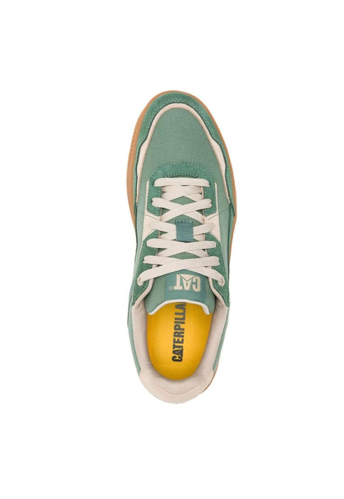 Zapatilla Hombre Pause Retro Canvas Verde Cat-2