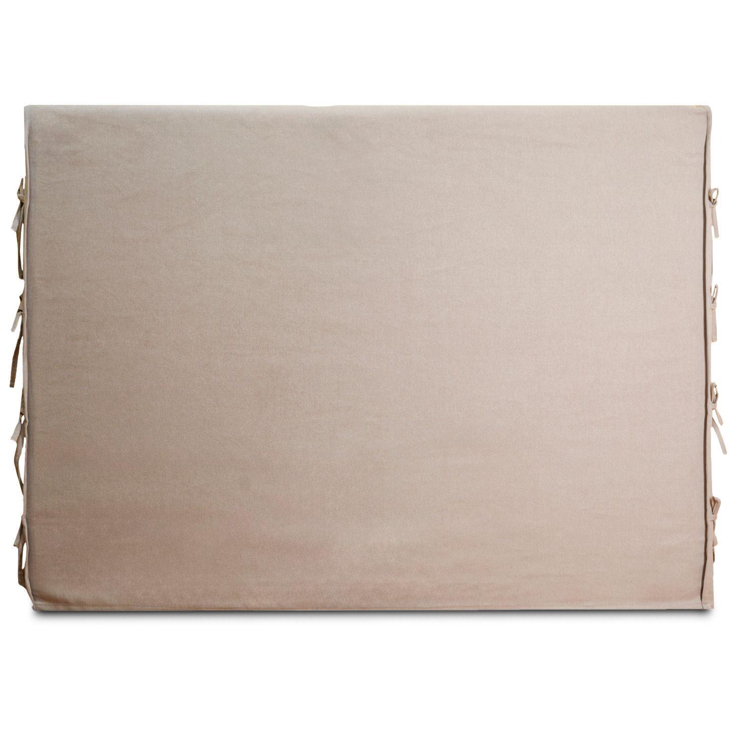 RESPALDO DE CAMA - 2 PLAZAS - CON FUNDA LAVABLE - MODELO TIRAS -  CALAFATE ARENA-2