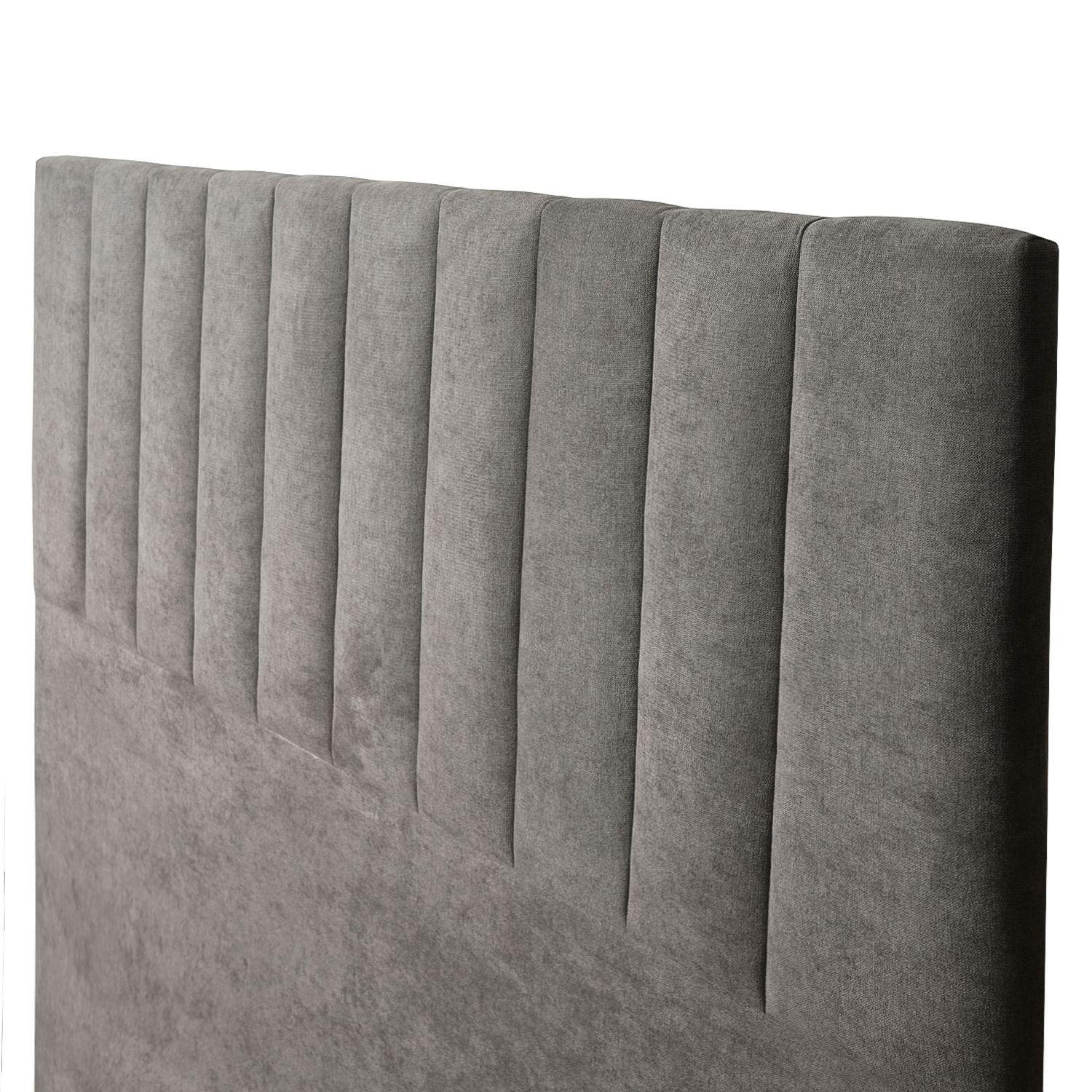 RESPALDO TUBULAR - 2 PLAZAS - VELVET COLOR GRIS-2