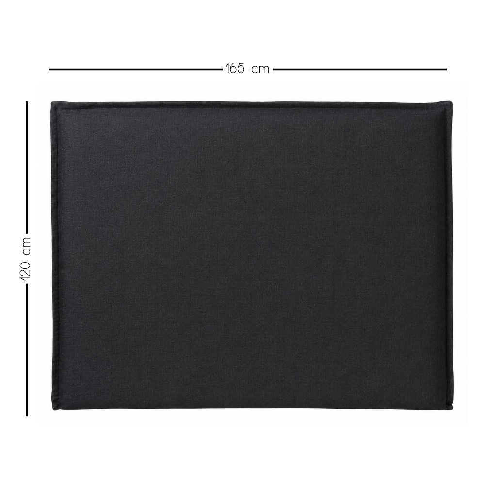 RESPALDO DE CAMA - 2 PLAZAS - CON FUNDA LAVABLE - MODELO PESTAÑA - LINO BAHIA GRIS-4