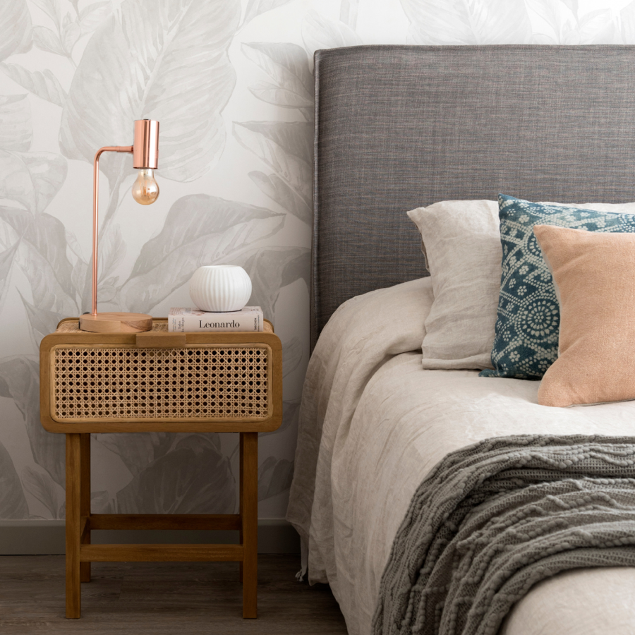 RESPALDO DE CAMA - 1 PLAZA - CON FUNDA LAVABLE - MODELO FUELLE - TUCUMAN GRIS -0
