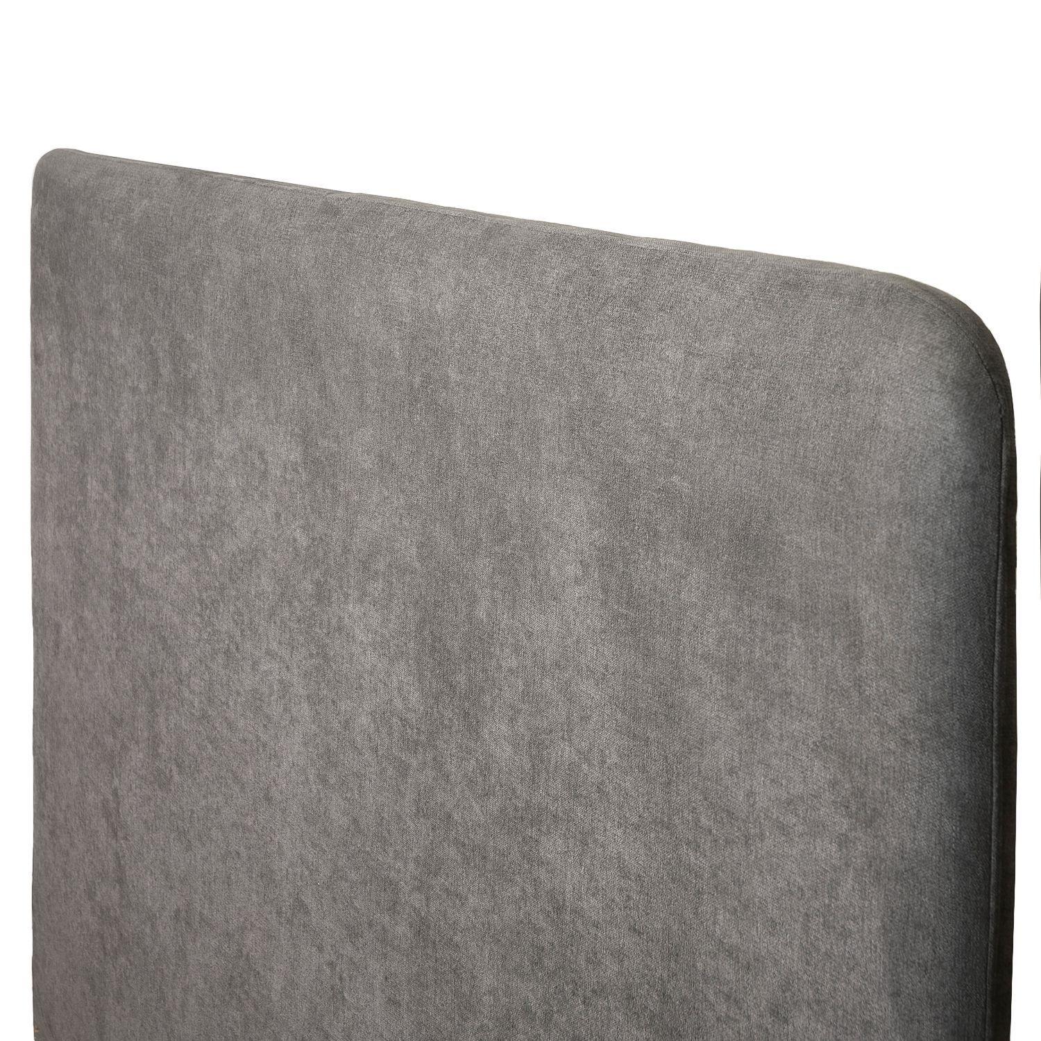 RESPALDO CURVO - 2 PLAZAS - VELVET COLOR GRIS-2