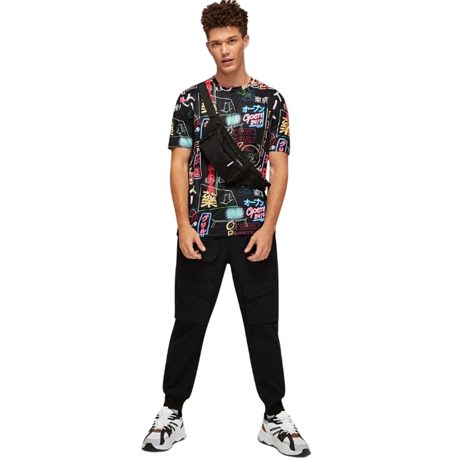Camiseta de Hombre con Estampado Integral-3