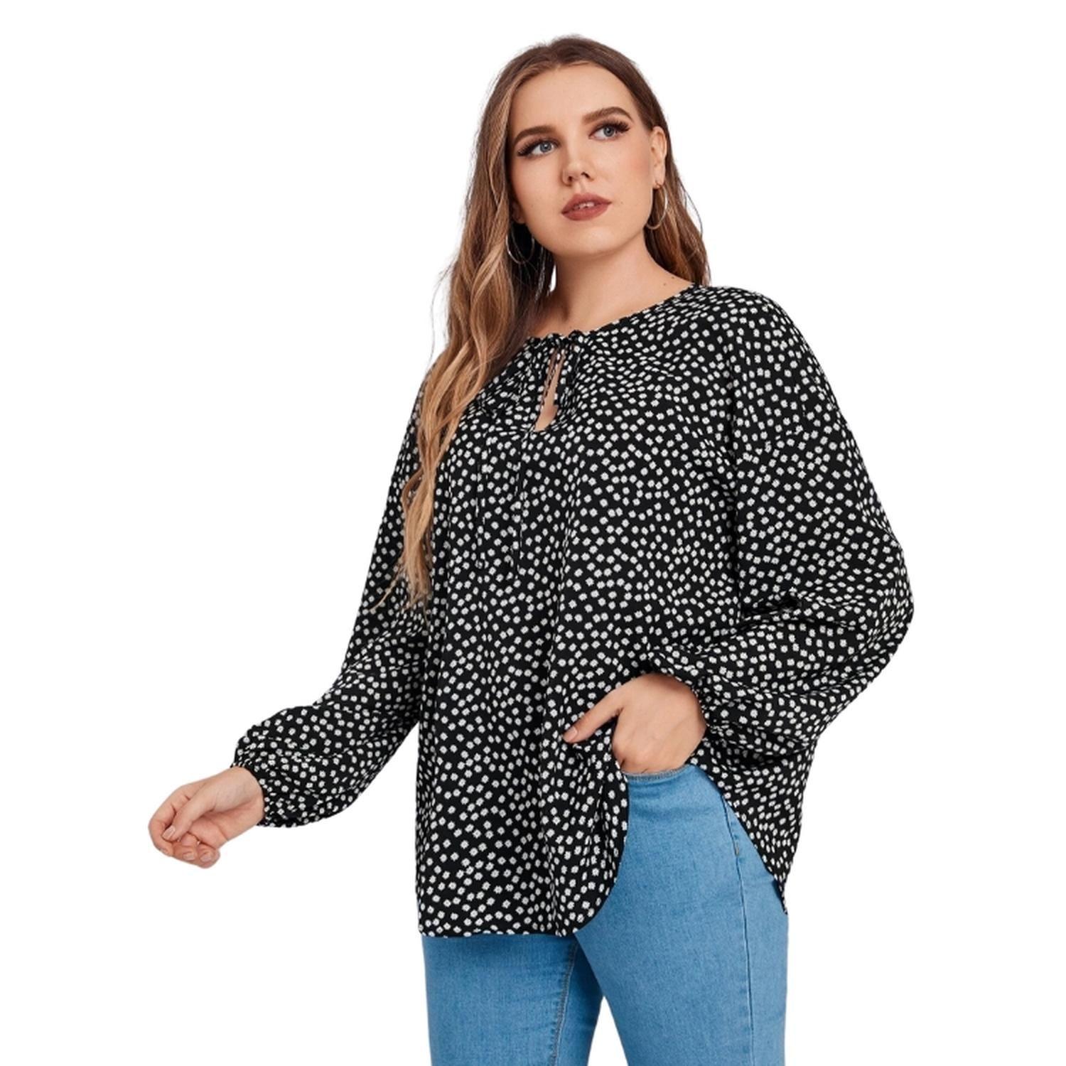 Blusa Floral de Margaritas Talla Grande-2