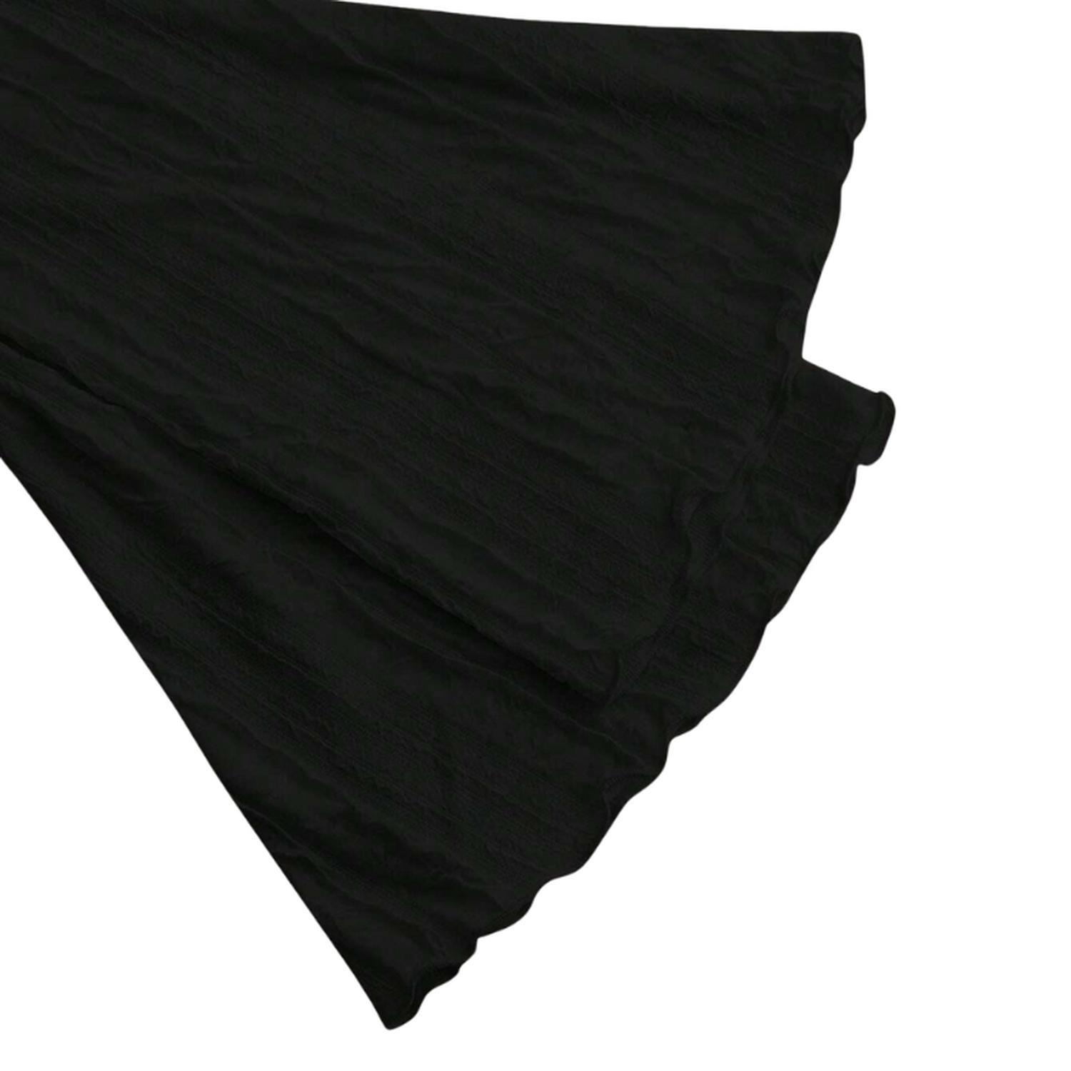 Camiseta Crop Negra con Manga de Campana-2