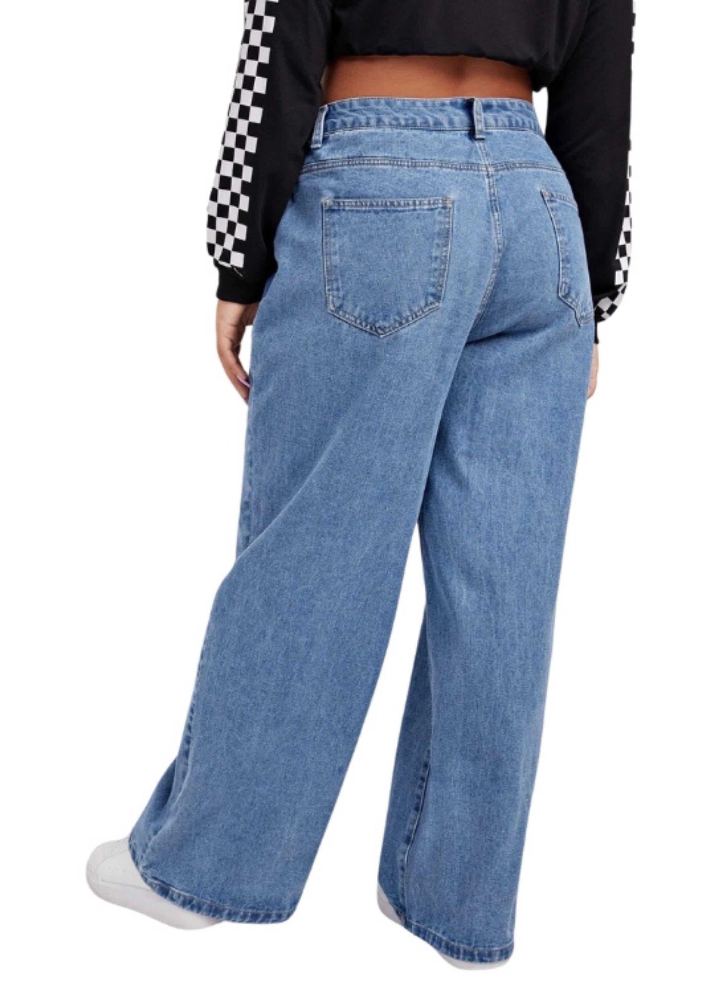Jeans de Pierna Ancha Plus Size-2