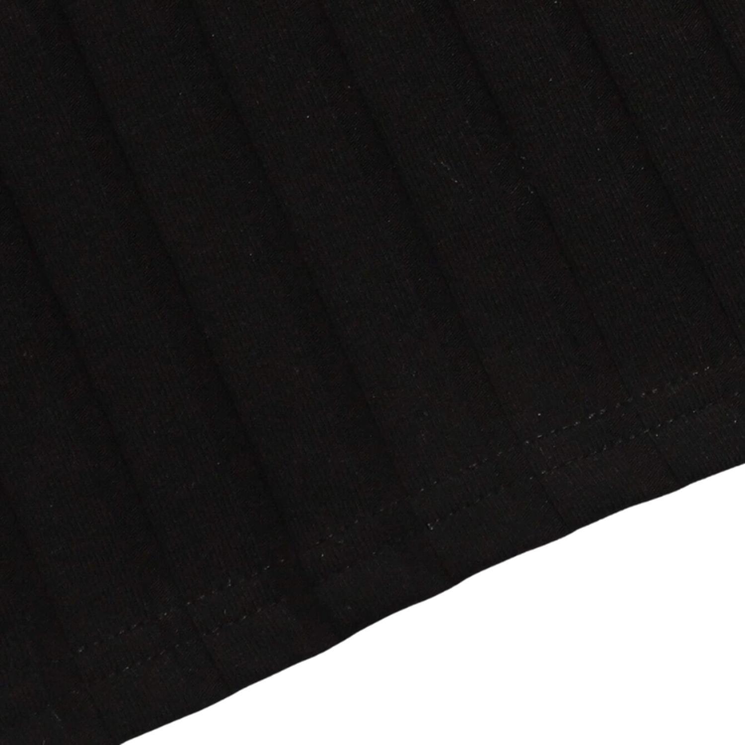 Vestido Negro Mini Bodycon Ajustado Con Tirantes Acanalados-2