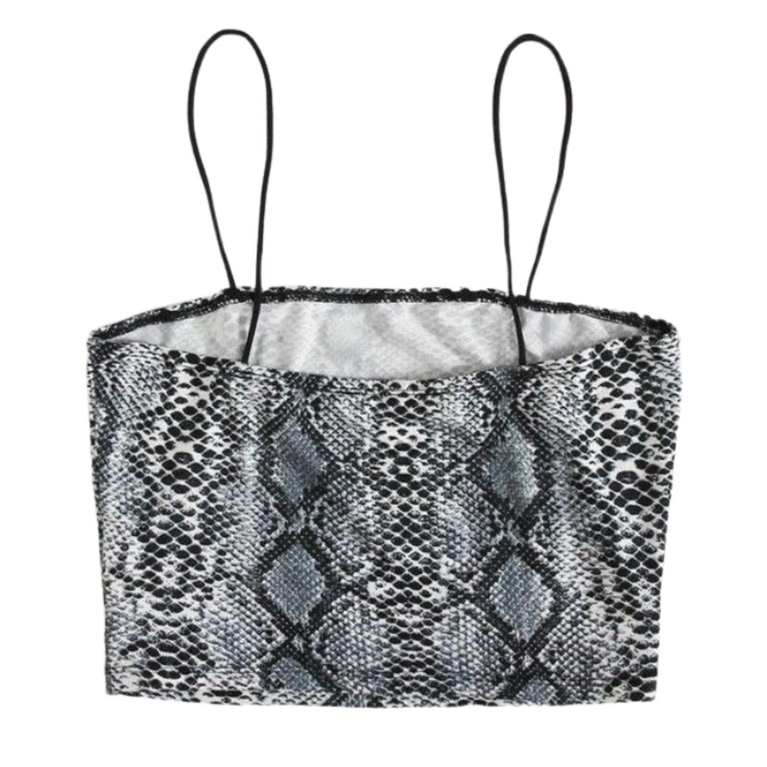 Top Corto de Animal Print con Tirantes Finos-2