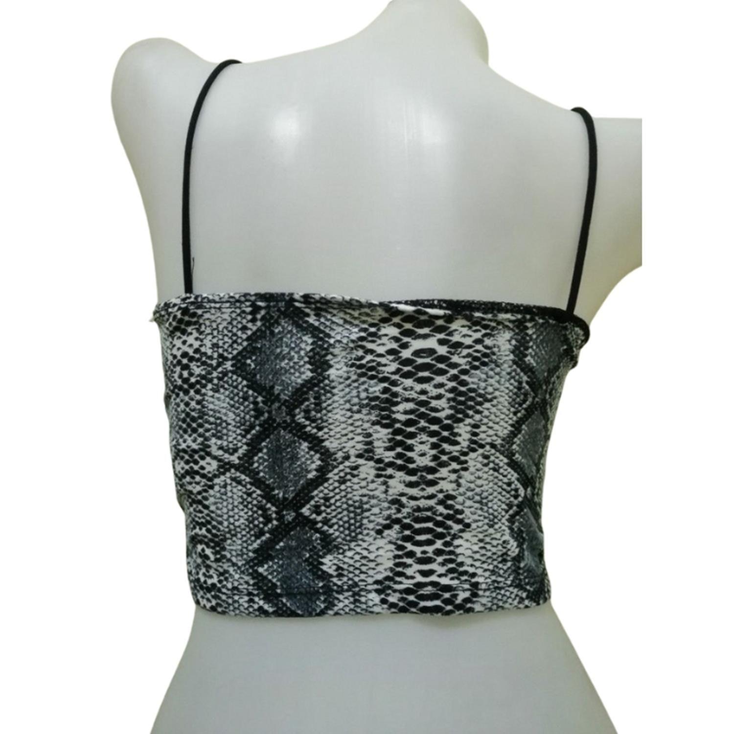 Top Corto de Animal Print con Tirantes Finos-4