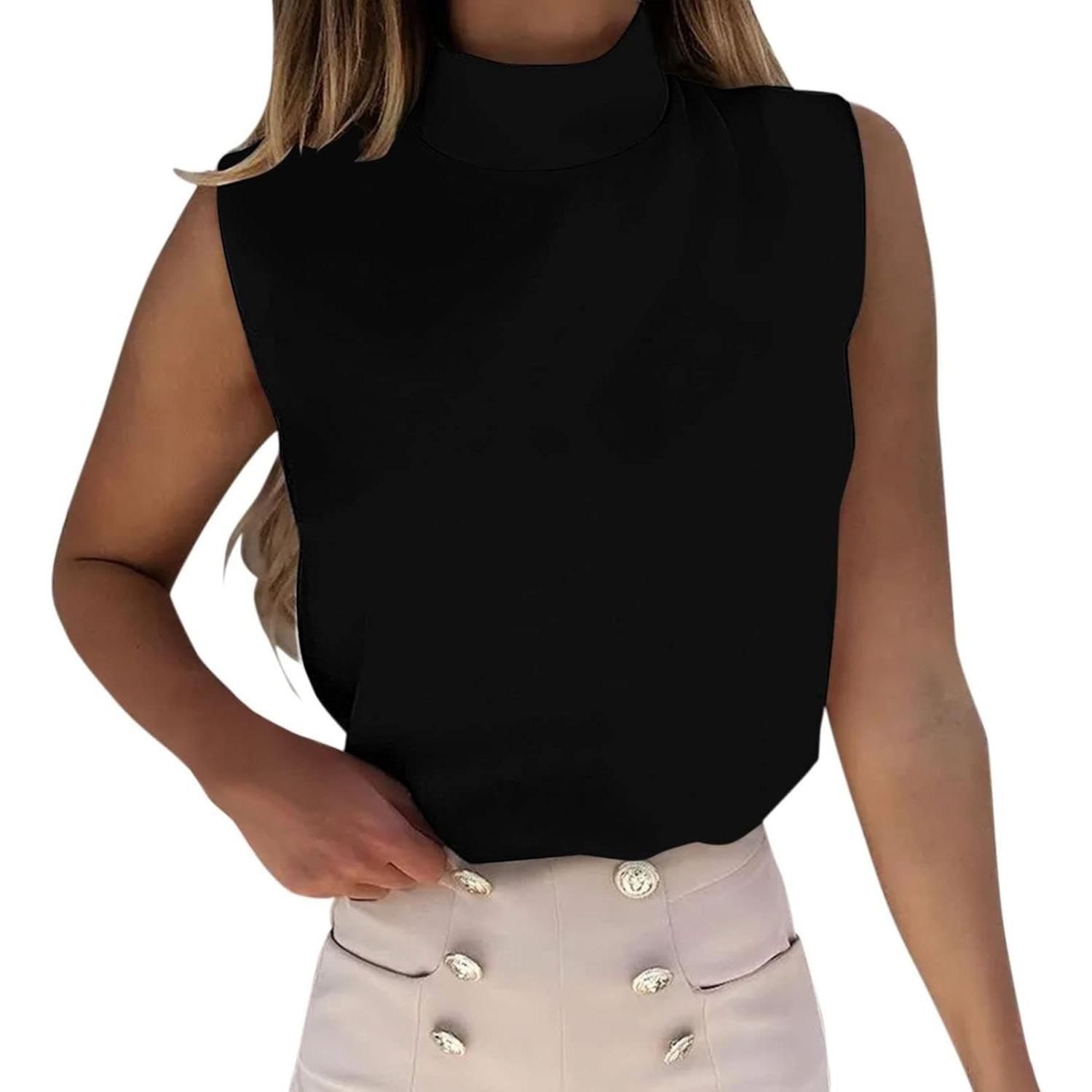 Polera sin mangas cuello Beattle Shein Exclusive-0