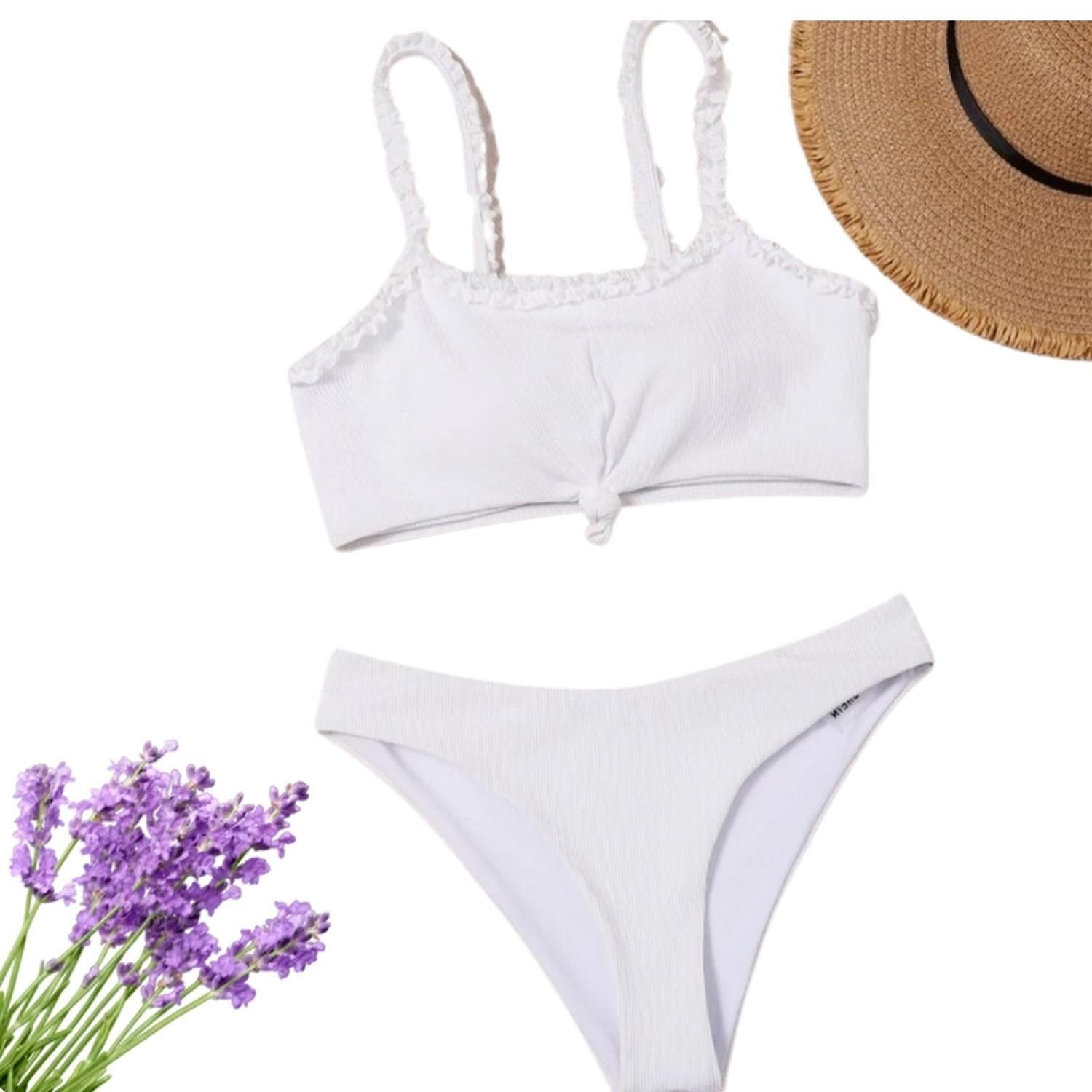 Conjunto de Bikini Canalé Nudo y Volantes-3