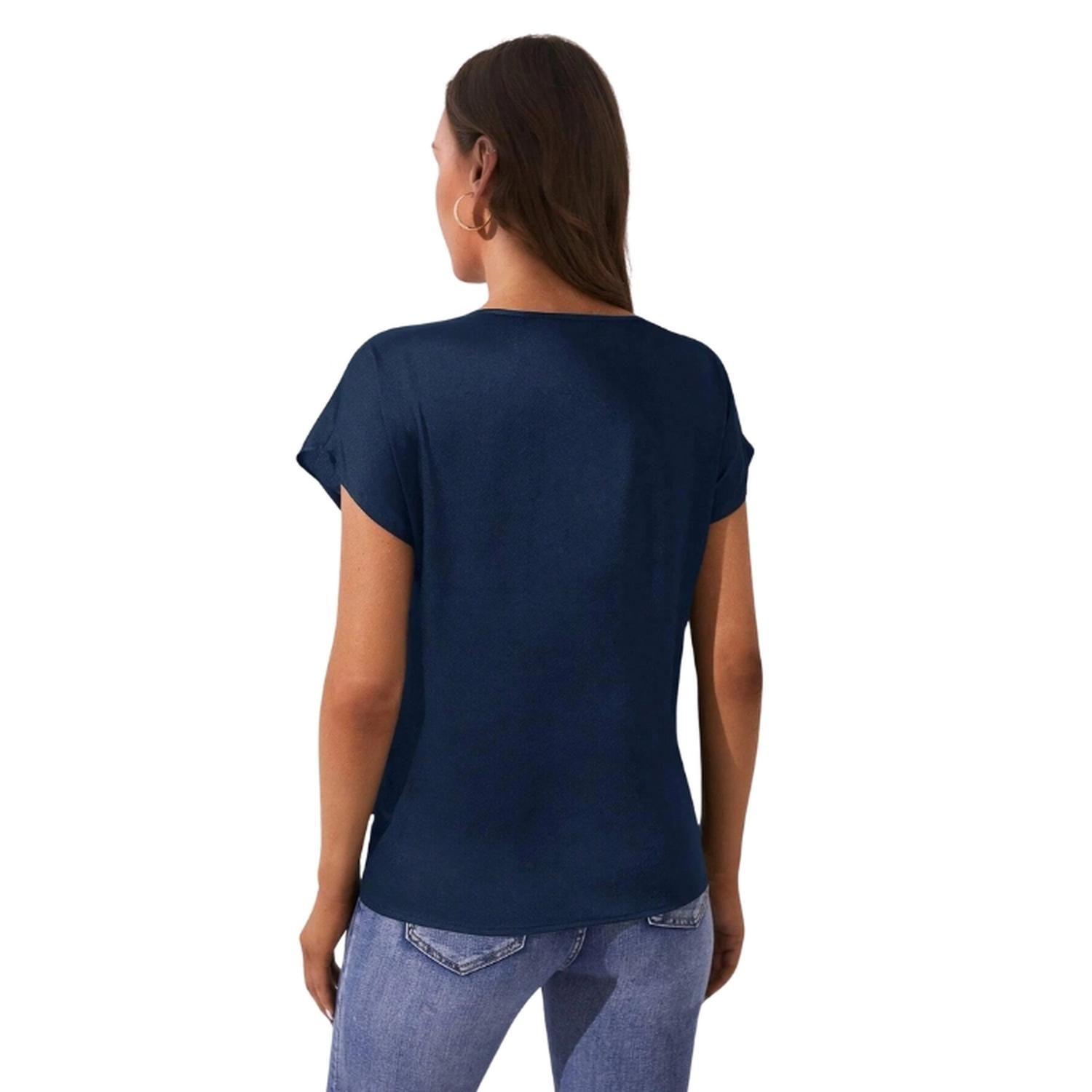 Blusa de Color Liso con Manga Murciélago-4