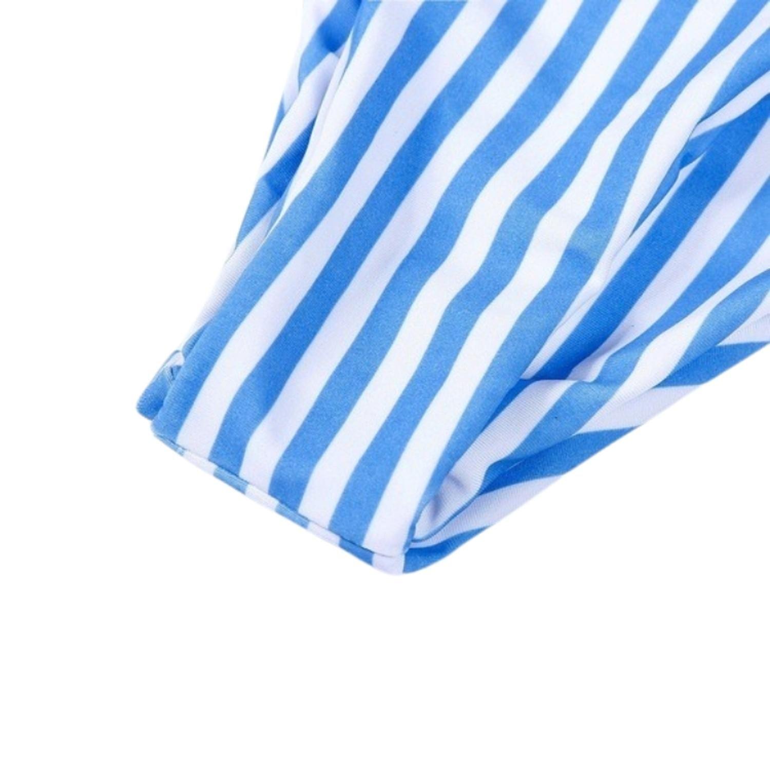 Conjunto de Bikini con Nudo a Rayas-2