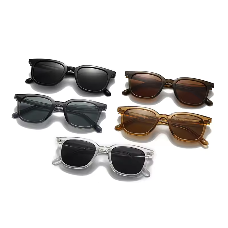 Lentes De Sol Sh409078 Cuadrado Retro Uv Resina Negro-2
