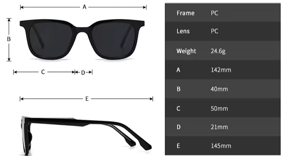 Lentes De Sol Sh409078 Cuadrado Retro Uv Resina Negro-3