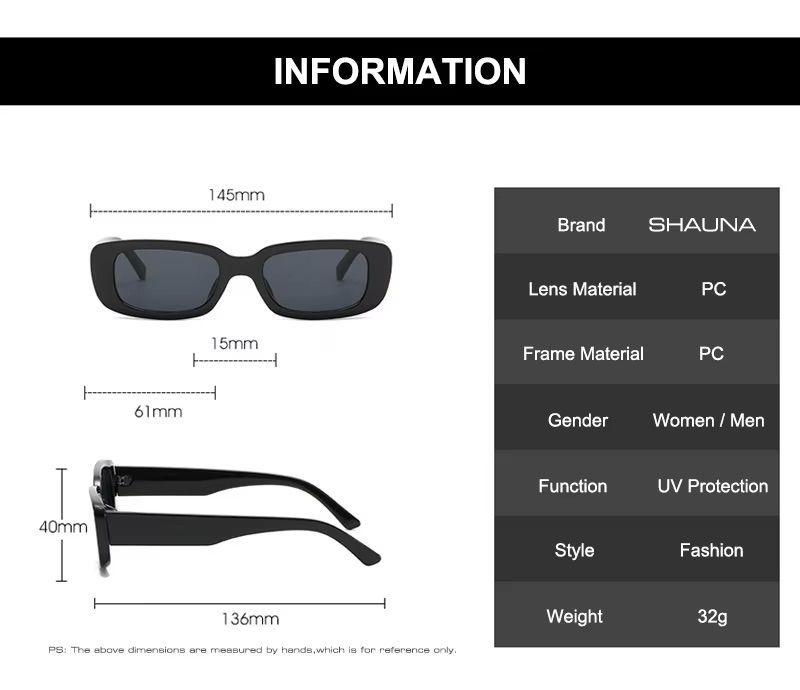 Lentes De Sol Shauna Sh04070 Rectangular Mujer Uv Resina-2