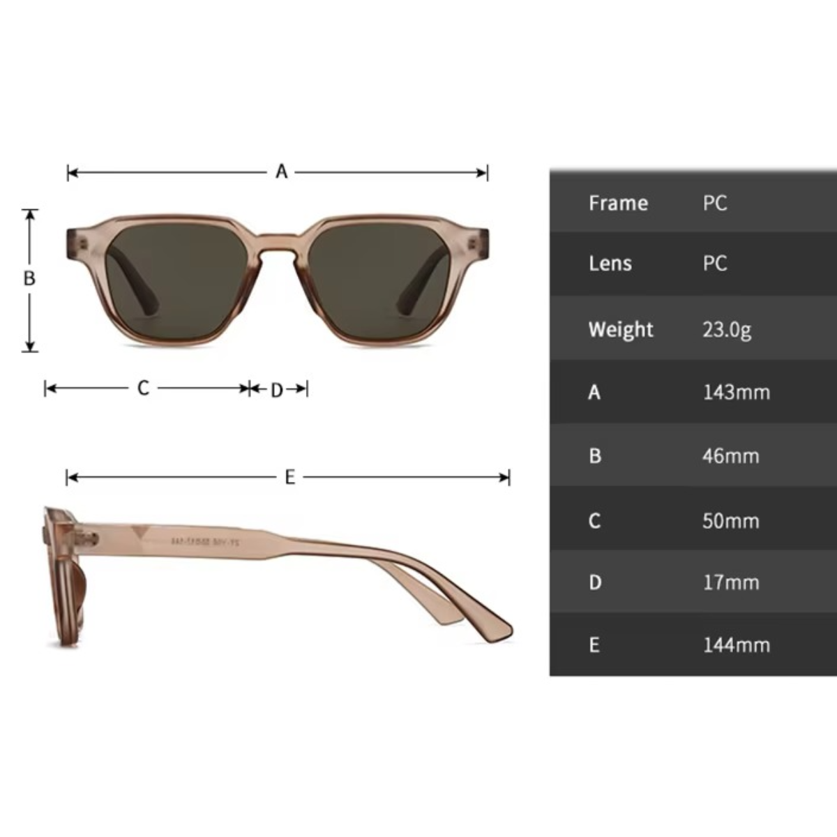 Lentes De Sol Sh509133 Cuadrado Retro Uv400-3