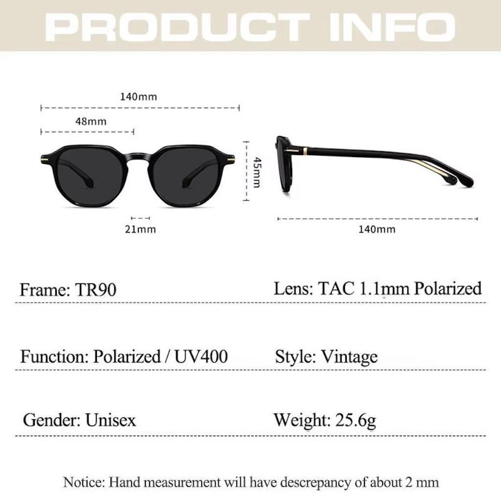 Lentes De Sol Sh51033 Poligonal Unisex Polarizado Tr90 Uv400 Poligonal-2