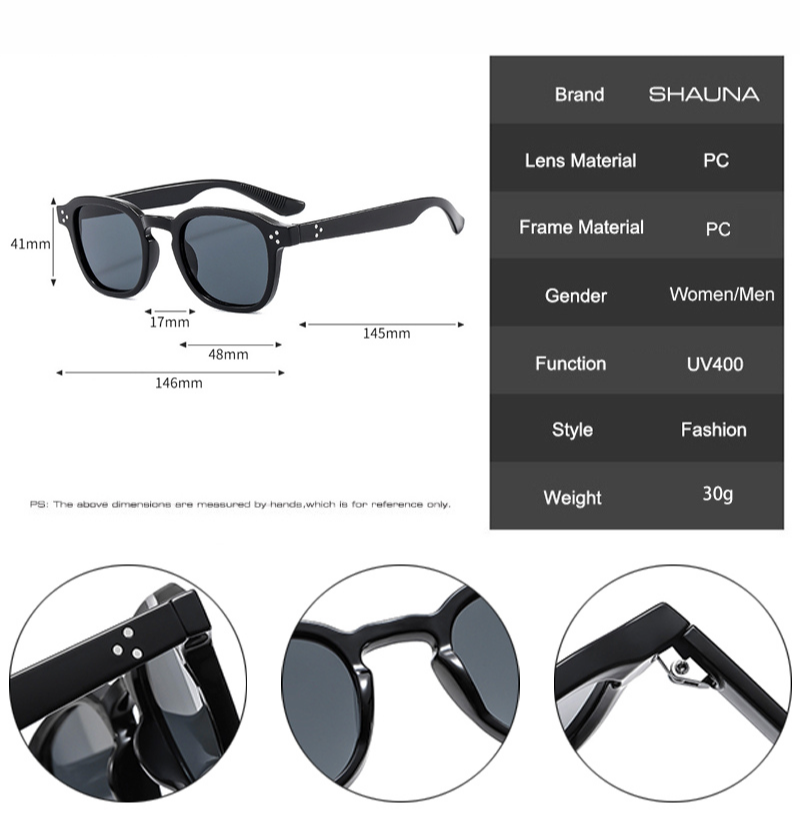 Lentes De Sol Sh407111 Rectangular Uv Resina-3