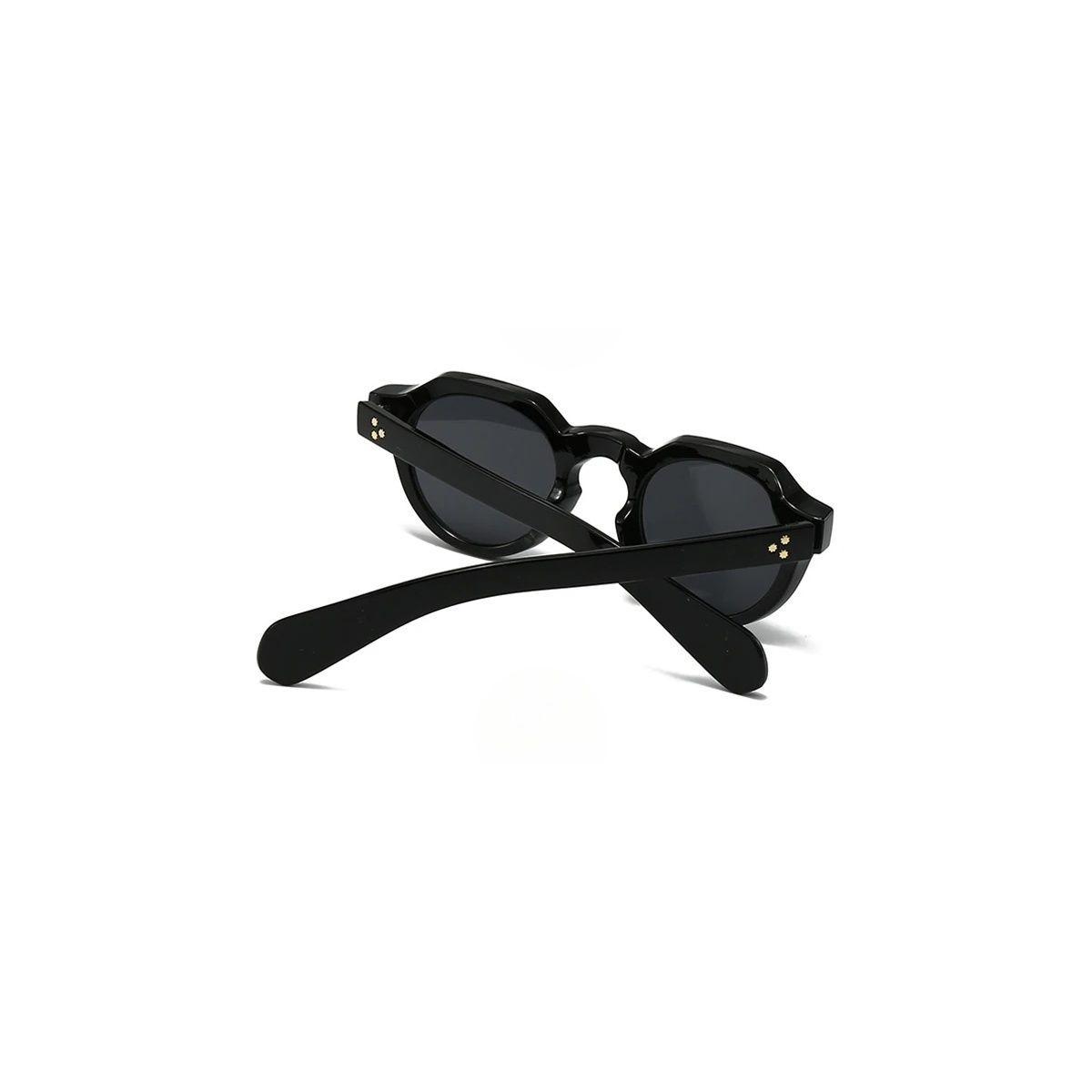 Lentes De Sol Sh403268 Ovaladas Vintage Mujer Uv Resina Negro-2