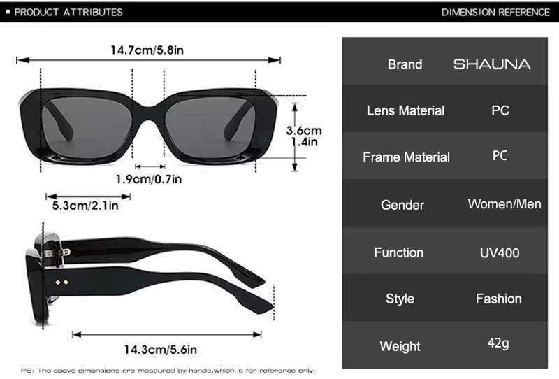 Lentes De Sol Sh411060 Cuadrado Mujer Retro Resina Uv400 Cuadrado-3