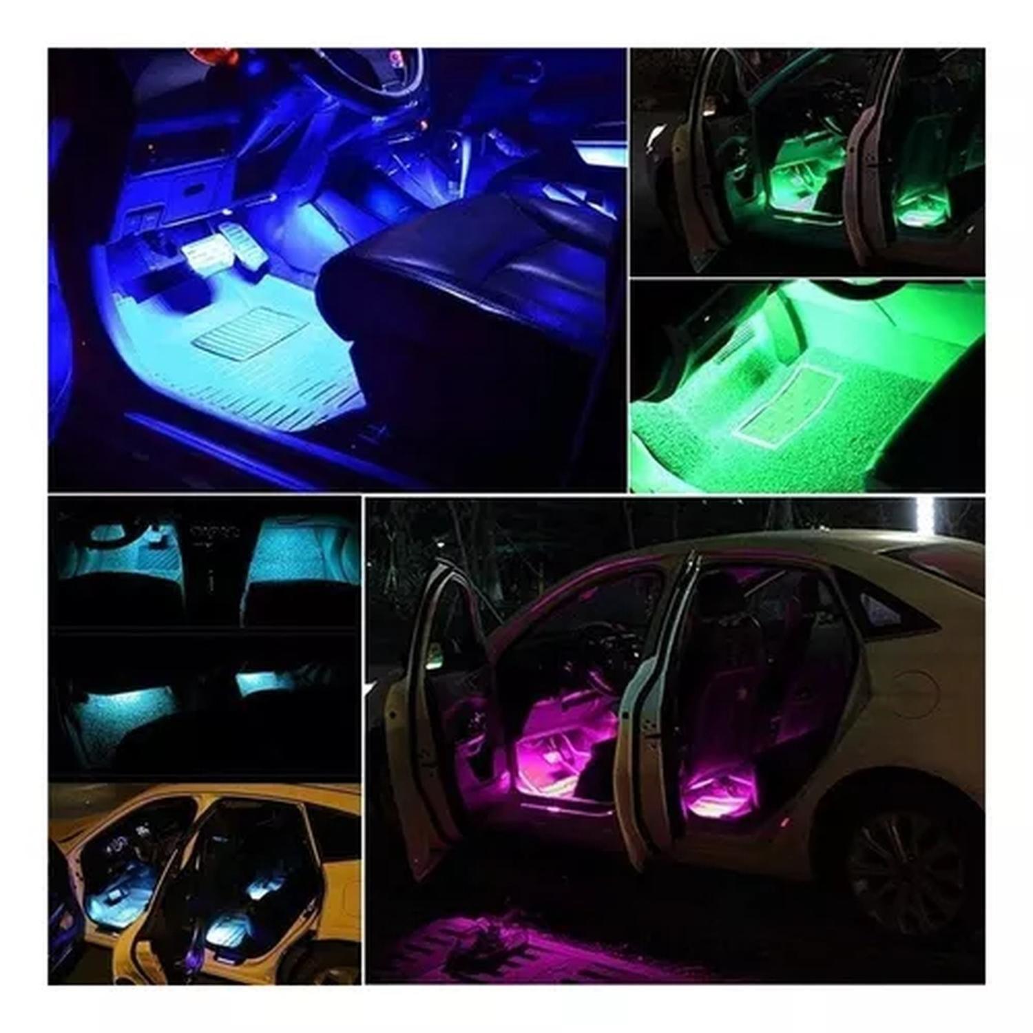 Luz Led Con Control Para Interior De Auto Multicolor-4