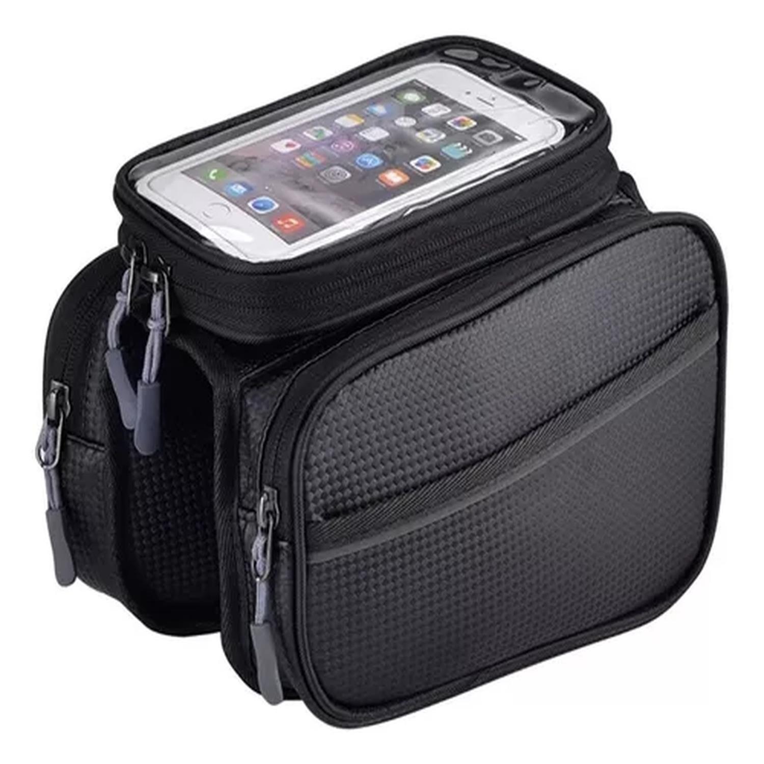 Bolso Alforja Bicicleta Porta Celular Dos Compartimientos-1