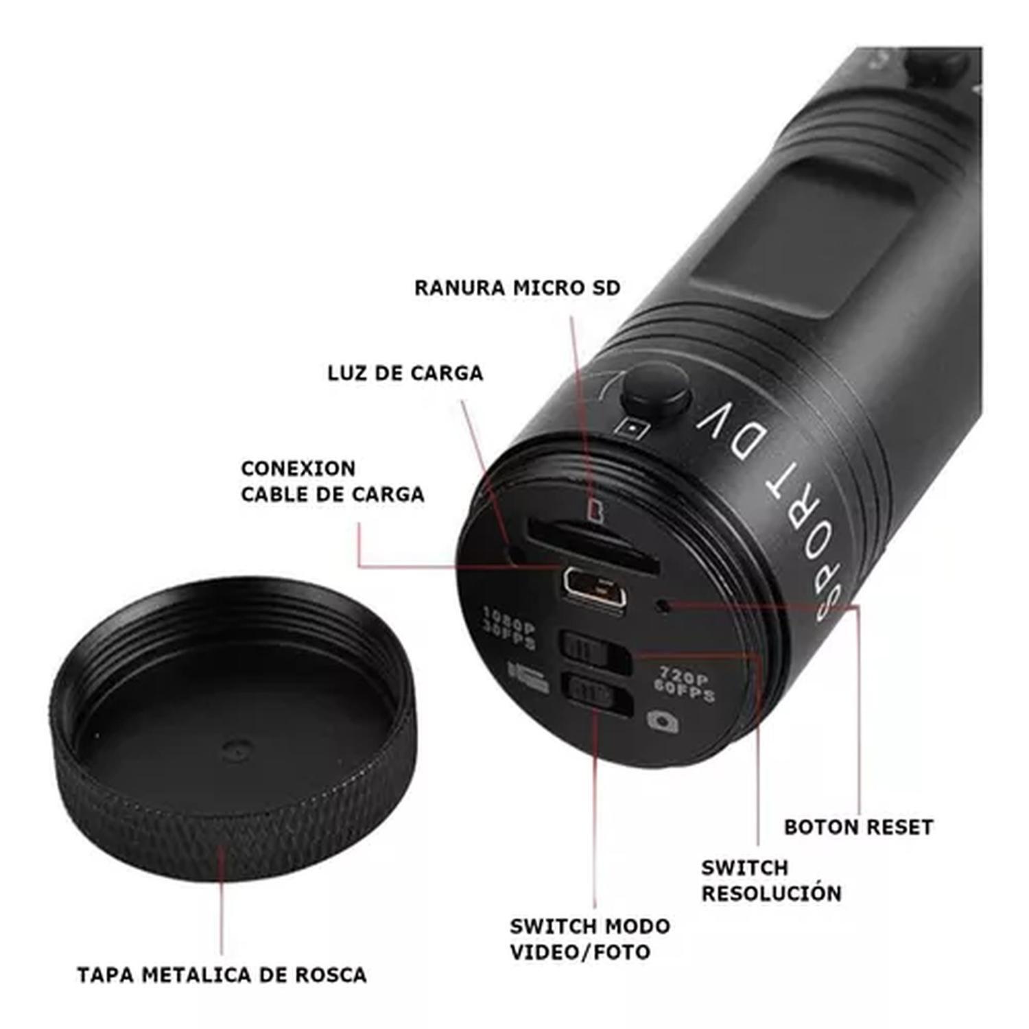 Camara Accion Metalica Waterproof Full Hd + Sd 32gb-2