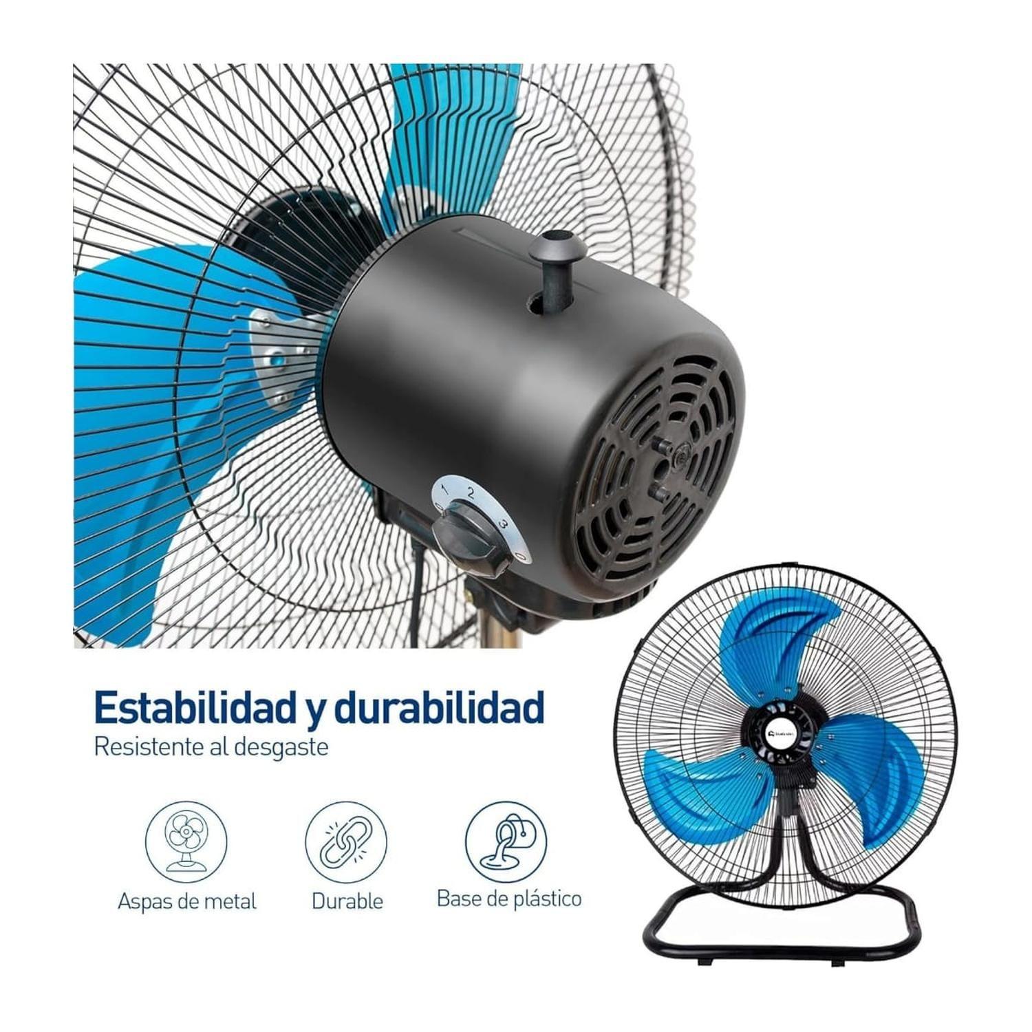 Ventilador Pedestal Muro 18" Metalico Triple-3