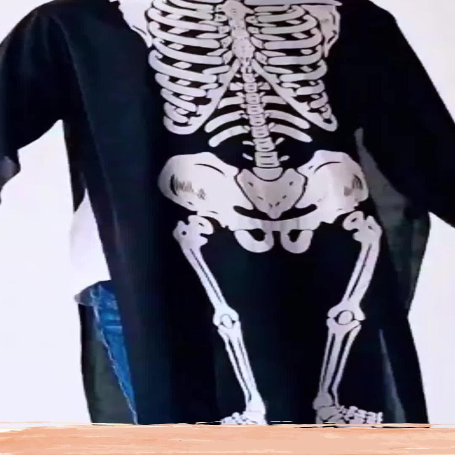 Disfraz De Esqueleto De Halloween Capa De Fantasma Cosplay-0